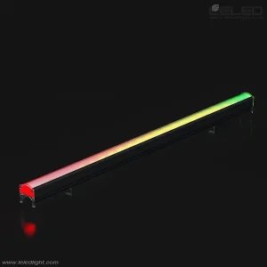 Outdoor surface mounted linear led lighting plus pixel with architectural outline